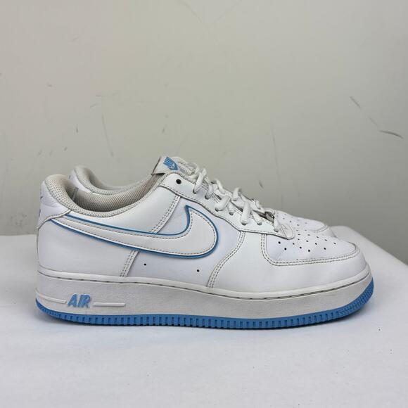 Nike Air Force 1 \'07 Low White University Blue Sole Sneakers Shoes Men\'s 9.5 main image 14